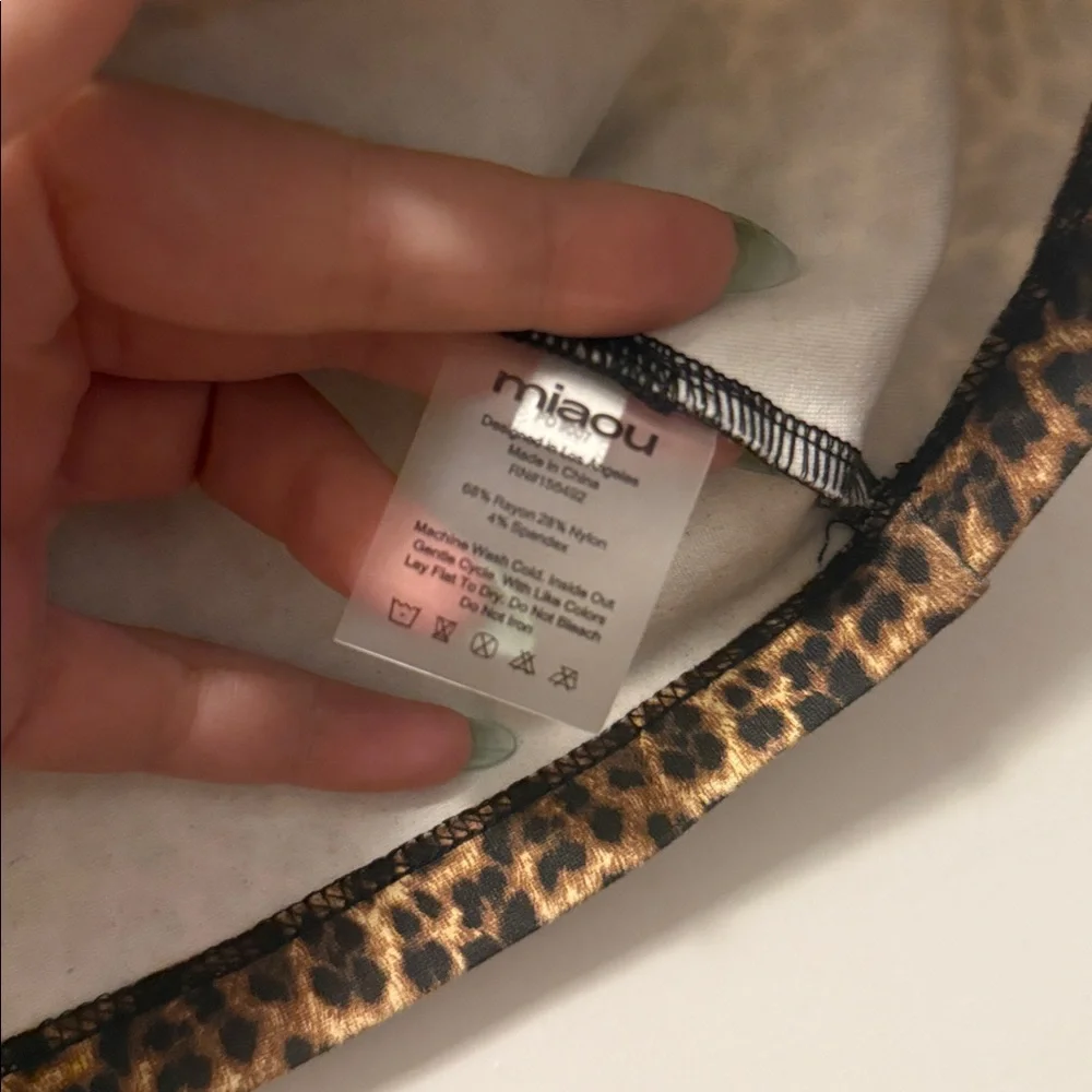 NWOT Miaou leopard Luna bustier top - Picture 4 of 7